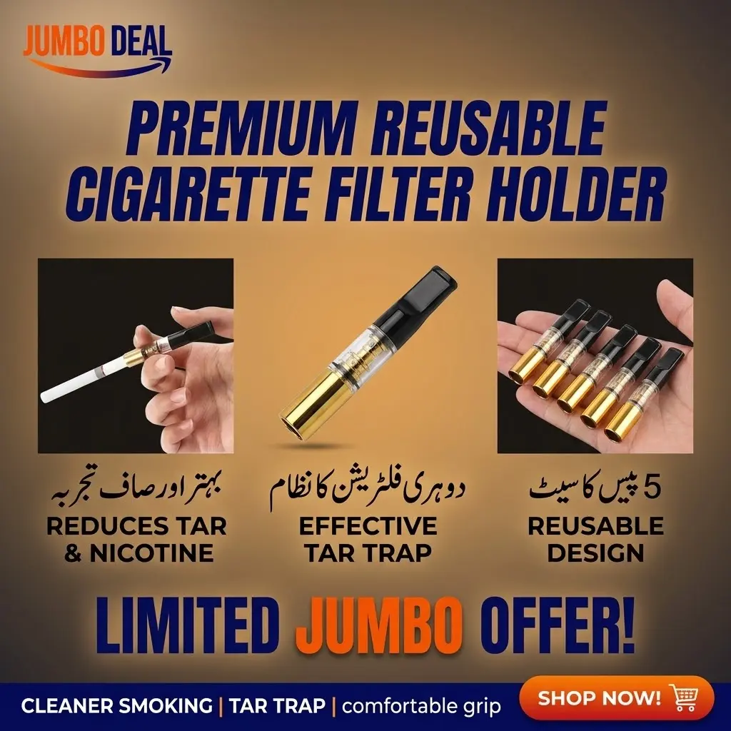 5Pcs Reusable Filter Cigarette Holder Set with Tar & Nicotine Trap – Jumbo Deal