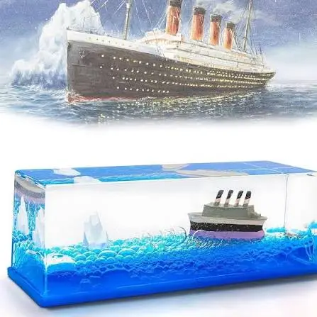 Unsinkable Titanic Liquid Wave Bottle & Cruise Ship Decor Ornament – Jumbo Deal