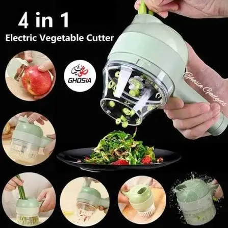 4-in-1 Multifunctional Electric Vegetable Cutter, Slicer & Chopper Kit – Jumbo Deal