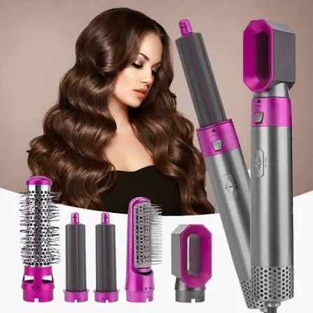 5-in-1 Hot Air Styler & Hair Curler Set Electric Hair Dryer Brush – Jumbo Deal